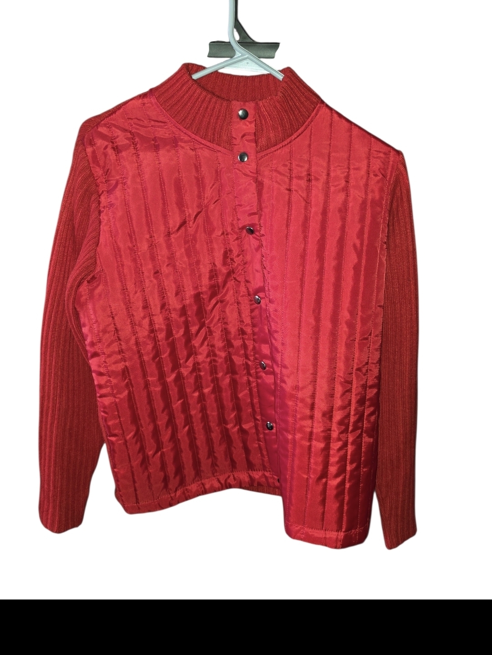 4/8/211. IActive Womens Red Quilted Button-Front Women's Jacket